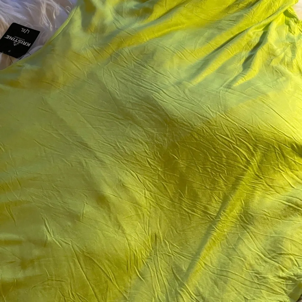Lime Neon Glam Green Top with Gold Sequin Cross Accents - Showstopper​ - Picture 4 of 10